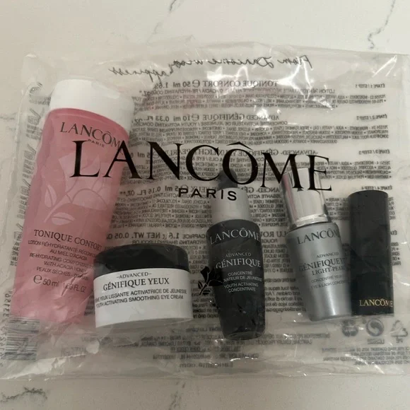 Lancôme Travel Gift Set with Tonique Confort Génifique Yeux Pearl L… - Picture 2 of 6